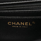 Lambskin Quilted Mini Rectangular Flap Black