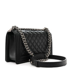 Caviar Quilted Medium Boy Flap Black