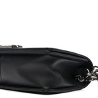 Goatskin Quilted Patent Medium Duo Boy Flap Dark Blue