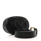 Calfskin Matelasse GG Marmont Belt Bag 95 38 Black