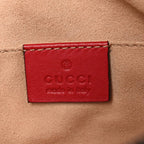 Calfskin Matelasse GG Marmont Belt Bag 105 42 Hibiscus Red