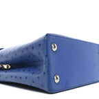 Ostrich Capucines MM Saphir