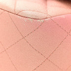 Metallic Lambskin Quilted Ombre Mini Rectangular Flap Pink