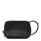 Grained Calfskin Owen Pouch Black