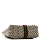 GG Supreme Monogram Medium Ophidia Shopping Tote Brown