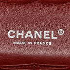 Lambskin Quilted Medium Double Flap Red