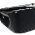 Lambskin Quilted Mini Rectangular Flap Black