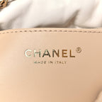 Shiny Calfskin Quilted Mini Chanel 22 White