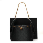Washed Denim Quilted Small Chanel 25 Handbag Black