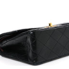 Lambskin Quilted Small Double Flap Black