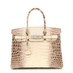 Matte Niloticus Crocodile Himalaya Birkin 30 Blanc