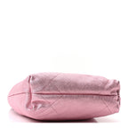 Metallic Lambskin Lacquered Monochrome Quilted Mini Chanel 22 Pink