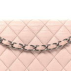 Caviar Quilted Medium Double Flap Light Pink