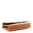 Caviar Quilted CC Turnlock Wallet On Chain WOC Brown