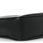 Pebbled Calfskin Small Soho Disco Bag Black