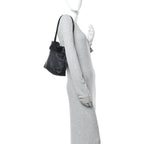 Calfskin Flamenco Knot Bag Black