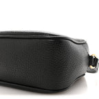 Pebbled Calfskin Small Soho Disco Bag Black