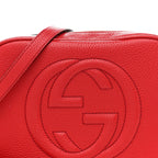 Pebbled Calfskin Small Soho Disco Bag Tabasco Red