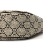 GG Supreme Monogram Textured Dollar Calfskin Web Small Ophidia GG Handbag Beige Ebony New Acero