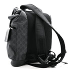 Soft GG Supreme Monogram Calfskin Web Double Buckle Backpack Black