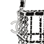 Brass Calfskin Grocery By Chanel Minaudiere Shopping Basket Silver