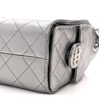 Metallic Caviar Quilted Mini Chanel 25 Handbag Anthracite