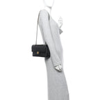 Caviar Quilted Small Double Flap Black