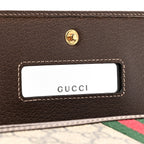 GG Supreme Monogram Web Ophidia Wallet On Chain Brown