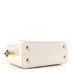 Iridescent Ostrich Capucines Mini White Gold