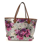 Metallic Monogram LV Garden Neverfull MM Silver