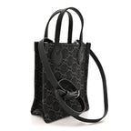 Denim GG Monogram Dollar Calfskin Mini Ophidia Tote Black Grey