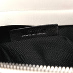 Calfskin Mushroom T Pouch Bag White