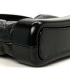 Aged Calfskin Quilted Small Gabrielle Logo Hobo Black
