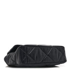 Lambskin Quilted Large Chanel 19 Flap Navy Blue