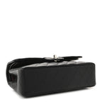 Caviar Quilted Small Double Flap Black
