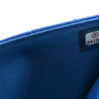 Caviar Chevron Quilted Wallet On Chain WOC Blue