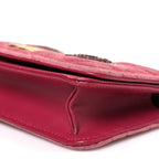Velvet Matelasse Crystal Sequin Heart Embroidered GG Marmont Mini Bag Light Raspberry Rose