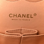 Caviar Quilted Medium Double Flap Light Pink