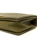 Caviar Quilted New Medium Boy Flap Khaki