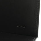 Textured Calfskin Plain Cardholder Black