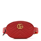 Calfskin Matelasse GG Marmont Belt Bag 85 34 Hibiscus Red
