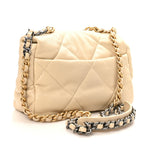 Lambskin Quilted Medium Chanel 19 Flap Beige