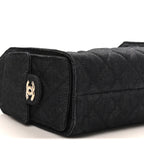 Denim Quilted Mini Chanel 25 Handbag Dark Blue