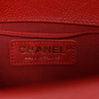 Caviar Quilted Small Boy Flap Red