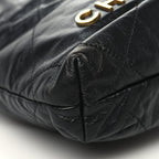 Shiny Calfskin Quilted Mini Chanel 22 Black