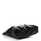 Shiny Calfskin Quilted Chanel 22 Black White