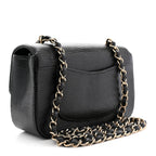Lizard Mini Rectangular Flap Black