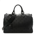 Calfskin Monogram Speedy P9 Bandouliere 40 Ultra Black