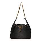 Washed Denim Quilted Small Chanel 25 Handbag Black