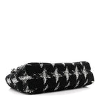Tweed Quilted Maxi Chanel 19 Flap Black White